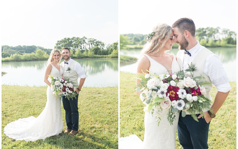 Zach Top and Kenzie on their wedding day in 2020, smiling and embracing, marking their brief marriage before divorcing later.